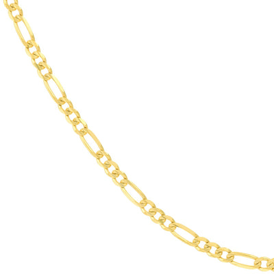 10K Yellow Gold 3.22mm 20" Figaro Chain