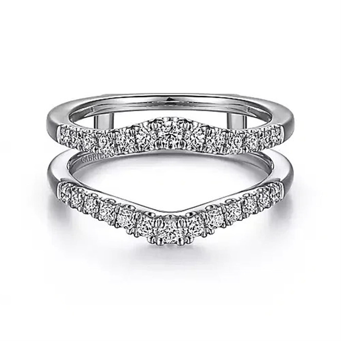 Gabriel - Contemporary Collection 14K White Gold .45ctw Diamond Ring Guard