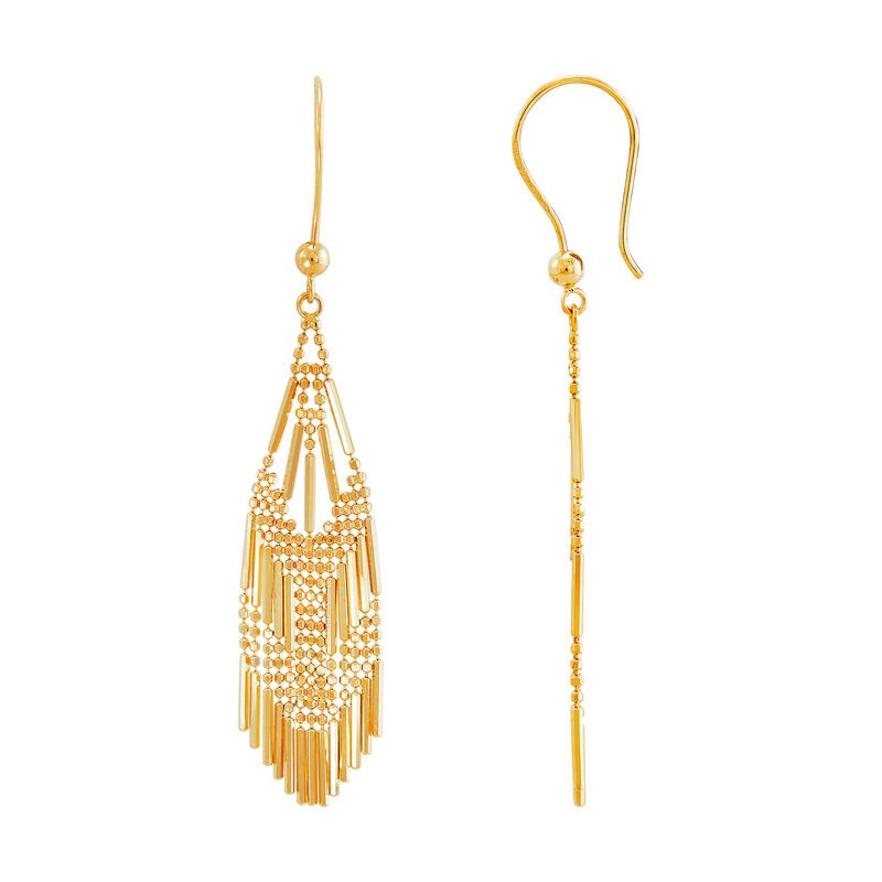 Armadani 14K Yellow Gold Fringe Dangle Style Earrings