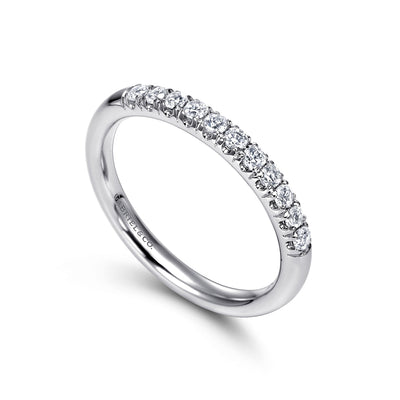 Gabriel 14K White Gold 0.24ctw Stackable Diamond Band
