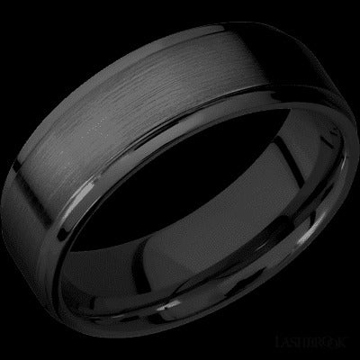 Lashbrook 7mm Black Zirconium Wedding Band