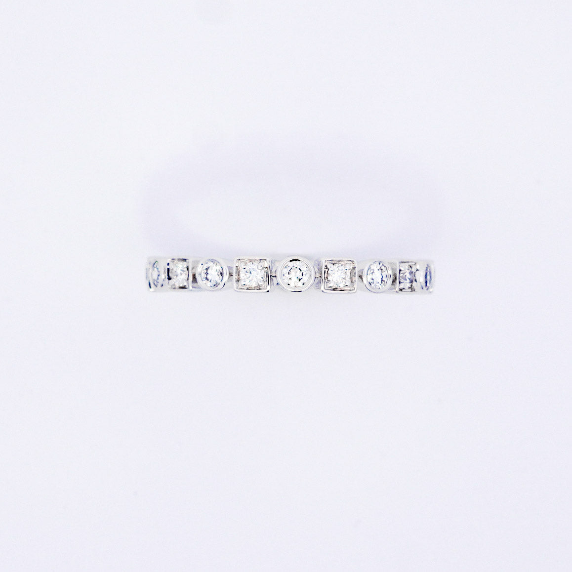 14K White Gold .25ctw Fancy Diamond Band