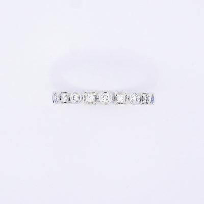 14K White Gold .25ctw Fancy Diamond Band