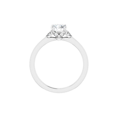 Ever & Ever 14K White Gold .04ctw 4 Prong Style Diamond Semi-Mount Engagement Ring