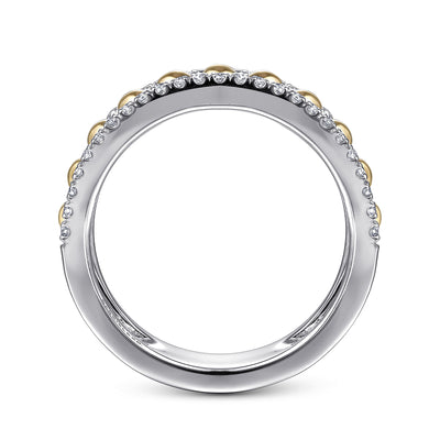 Gabriel 14K White & Yellow Gold 0.37ctw Bujukan Diamond Fashion Ring