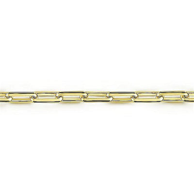 Gabriel 14K Yellow Gold 8" Semi-Solid Chain Paper Clip Chain