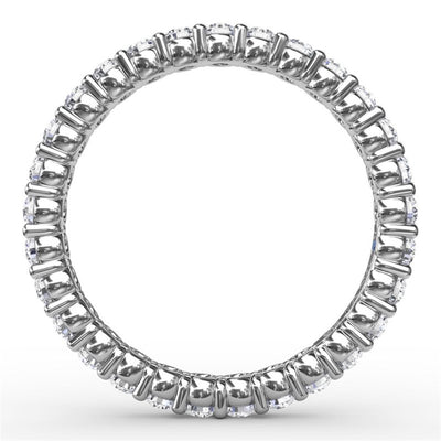 14K White Gold 1.00ctw Diamond Eternity Band 
Featuring a Polished Finish
