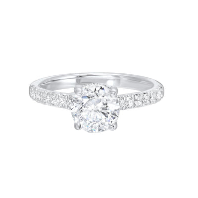 14K White Gold 1.24ctw 4 Prong Lab Grown Diamond Engagement Ring