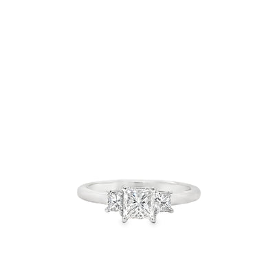 14K White Gold 0.96ctw 4 Prong Engagement Ring by Thollot