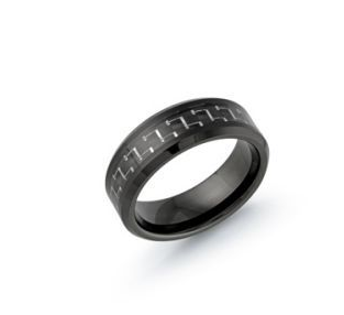 8mm Tungsten and Carbon Fiber Wedding Band