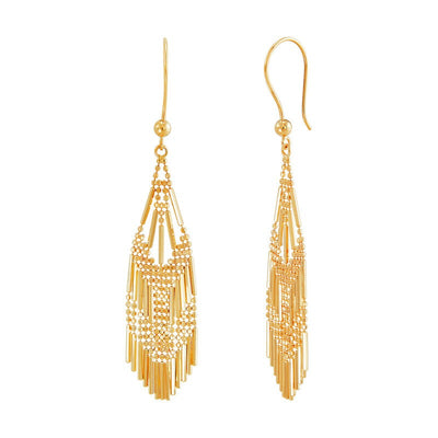 Armadani 14K Yellow Gold Fringe Dangle Style Earrings