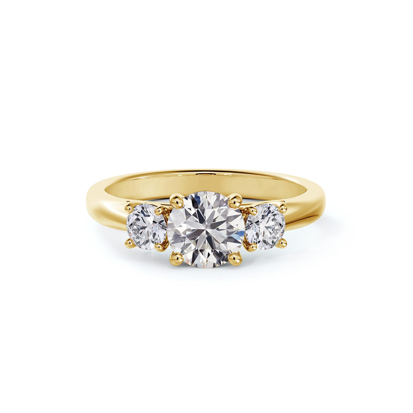 14K Yellow Gold 0.50ct Three Stone Forevermark Diamond Engagement Ring