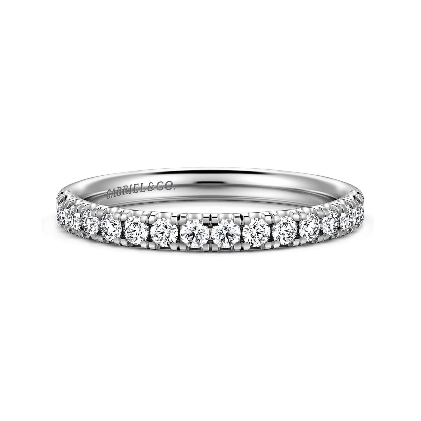 Gabriel 14K White Gold 0.39ctw Clearly Flawless Diamond Band