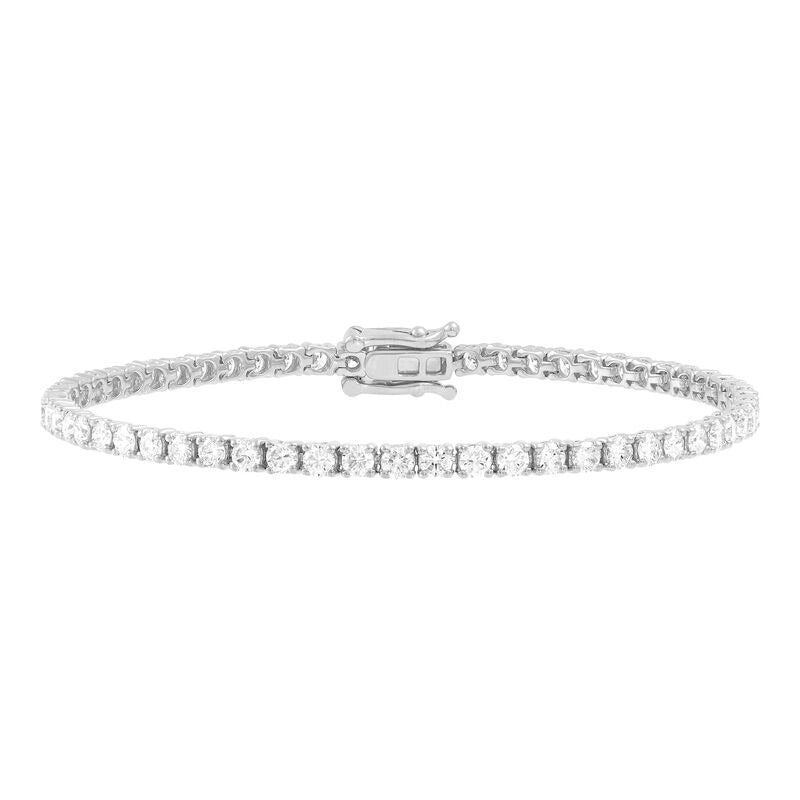 Armadani 14K White Gold Tennis Style Lab Grown Diamond Bracelet