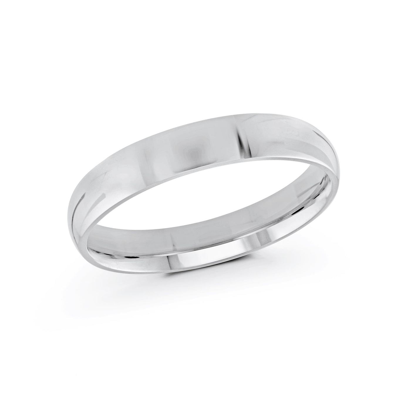 Malo 14K White Gold 4mm Domed Wedding Band