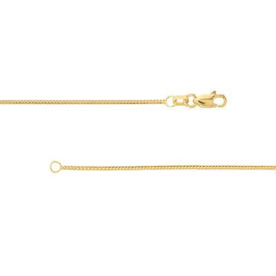 14K Yellow Gold .9mm 20" Franco Chain