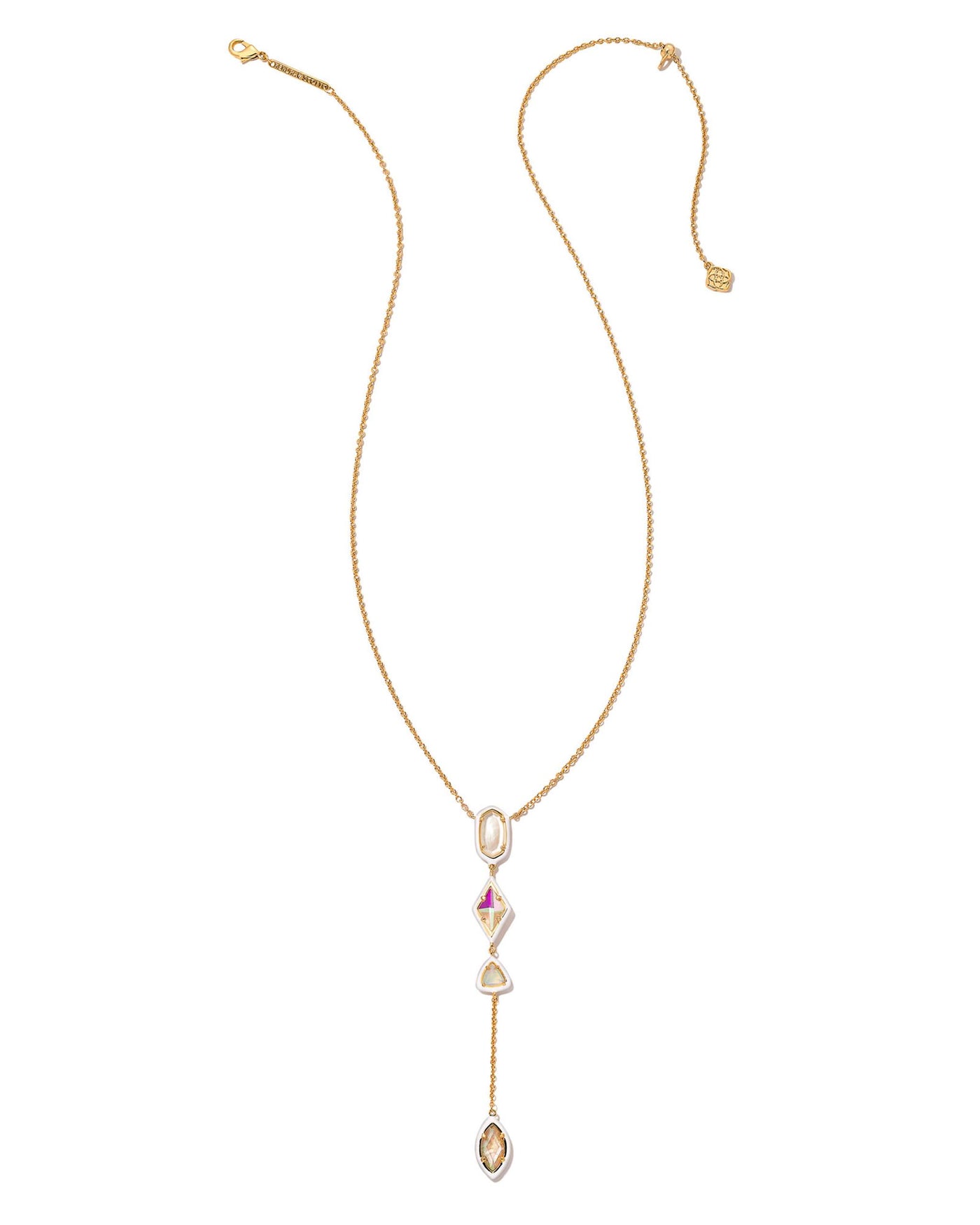 Gold Tone Necklace Featuring Ombre Ivory Mix by Kendra Scott