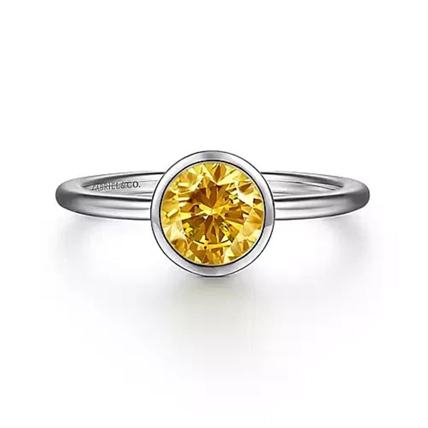 Sterling Silver .83ctw Solitaire Style Citrine Ring