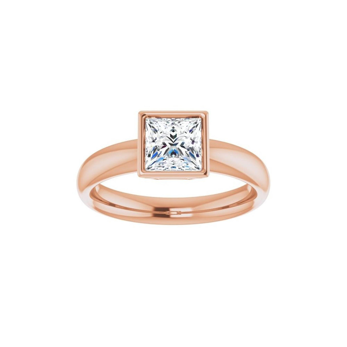 Ever & Ever 14K White Gold Bezel Style Diamond Semi-Mount Engagement Ring