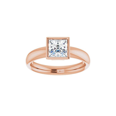 Ever & Ever 14K White Gold Bezel Style Diamond Semi-Mount Engagement Ring