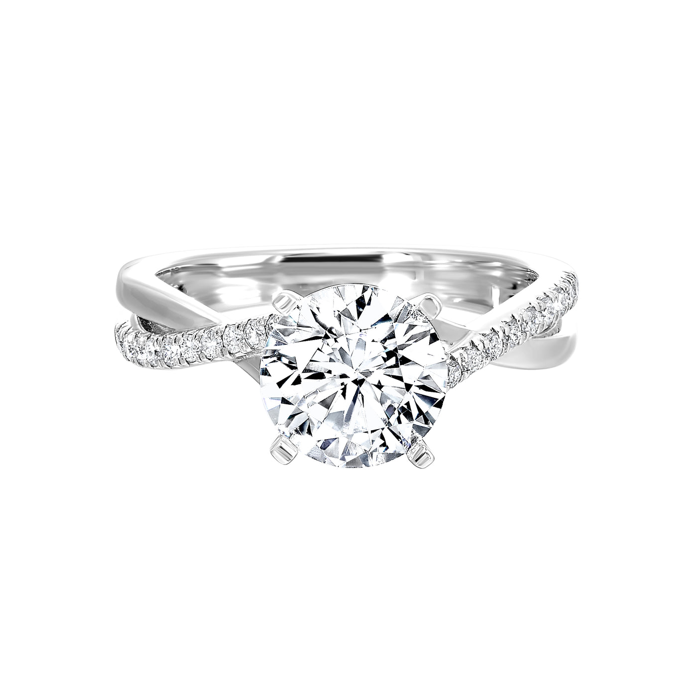 14K White Gold 2.16ctw 4 Prong Lab Grown Diamond Engagement Ring