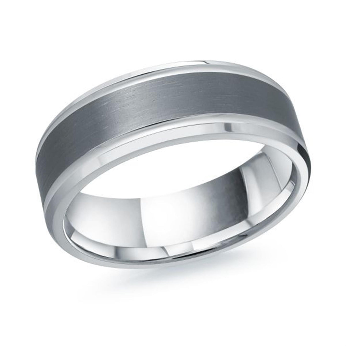 Malo 7mm Tantalum and 14K White Gold Wedding Band