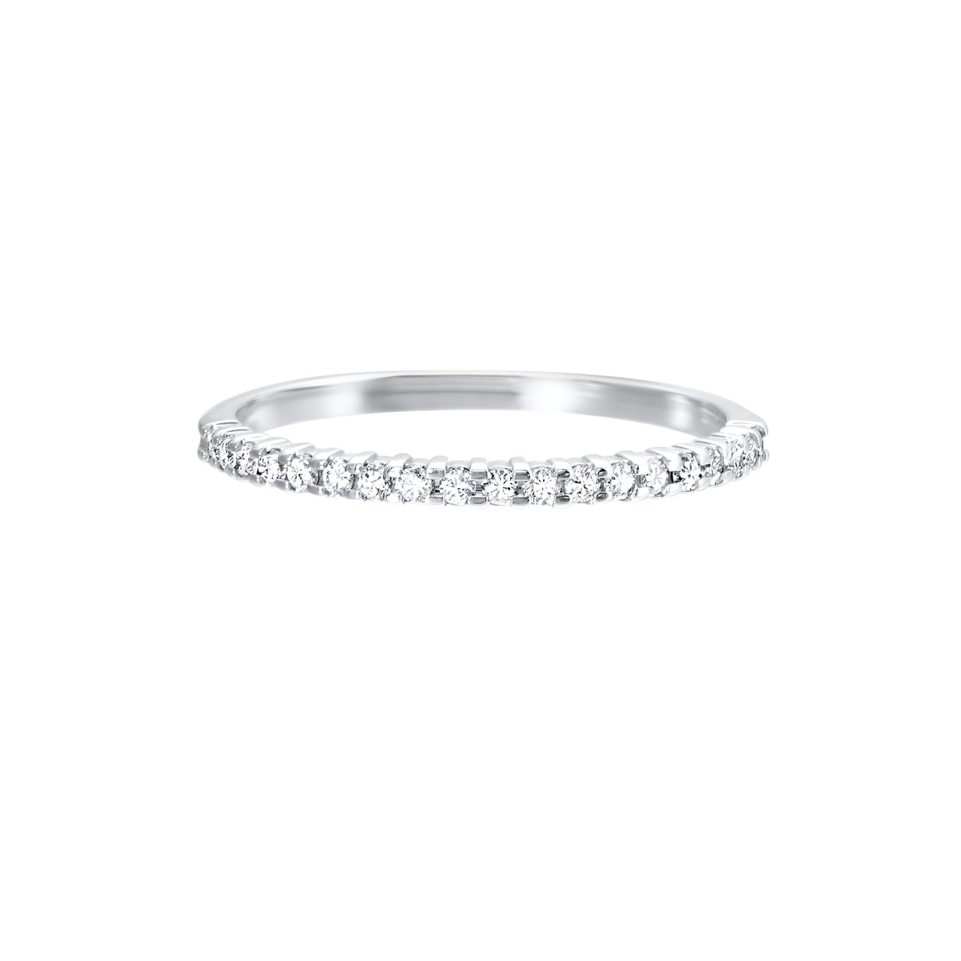 10K White Gold .16ctw Stackable Diamond Band