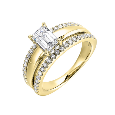14K Yellow Gold 1.55ctw 4 Prong Lab Grown Diamond Engagement Ring
