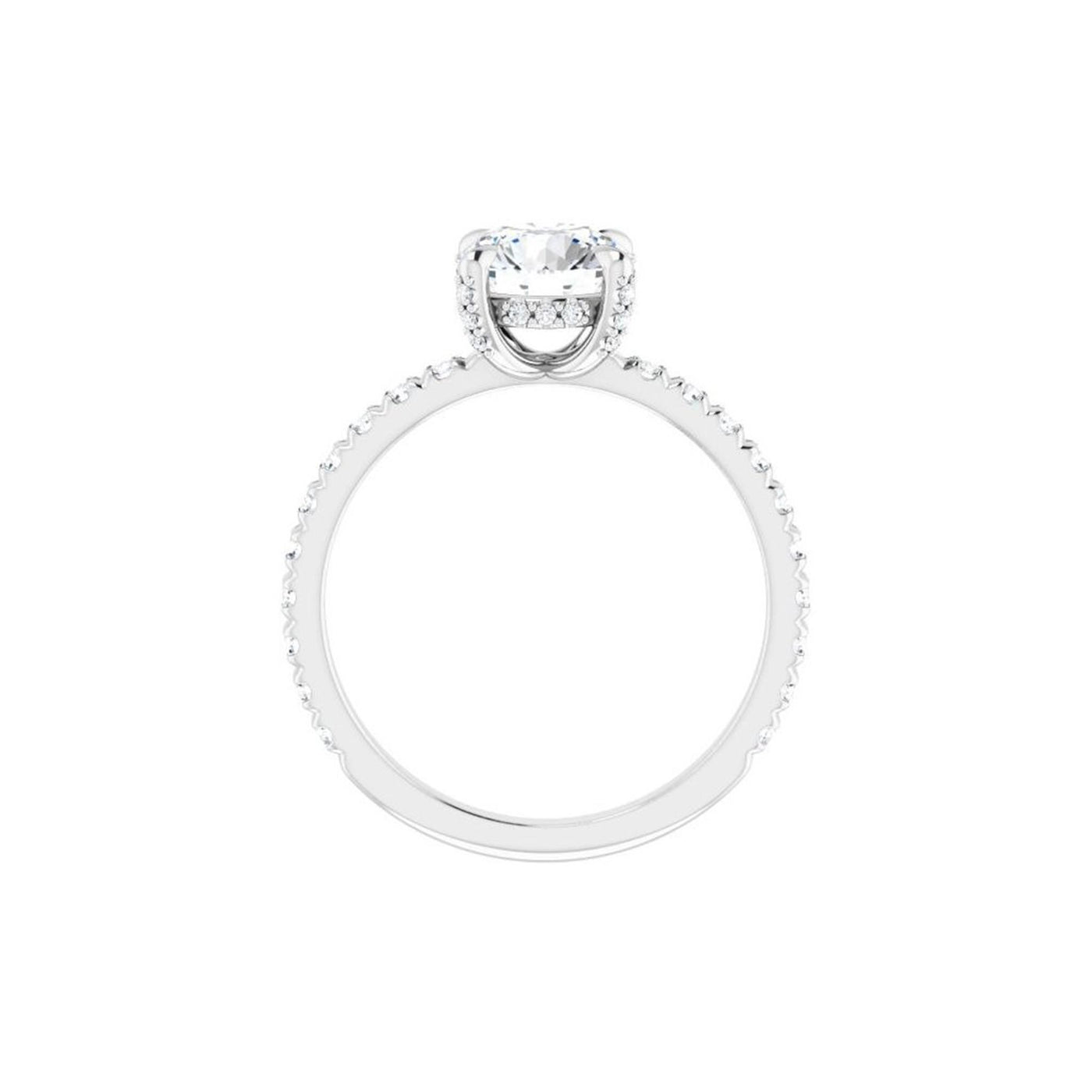Ever & Ever 14K White Gold .50ctw 4 Prong Style Diamond Semi-Mount Engagement Ring