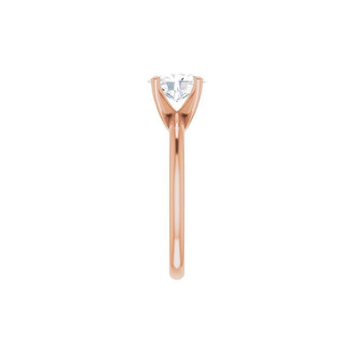 Ever & Ever 14K Rose Gold 4 Prong Style Diamond Solitaire Engagement Ring