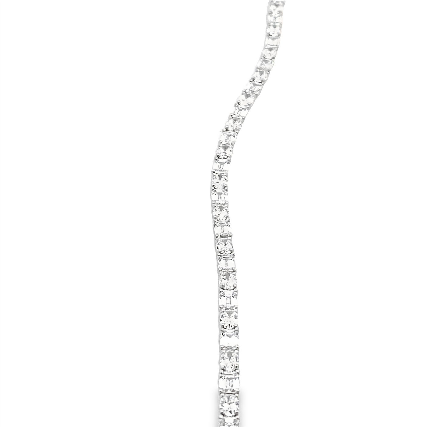 Platinum 8.40ctw 7.25" Tennis Style Diamond Bracelet