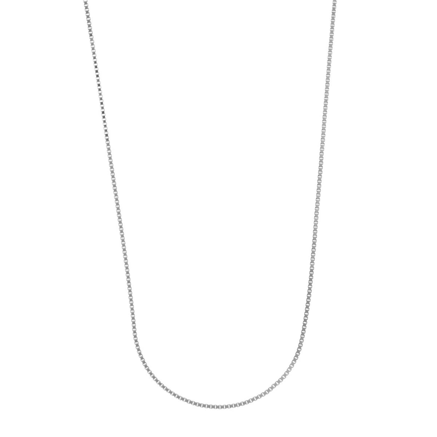 14K White Gold 0.8mm 22" Adjustable Box Chain