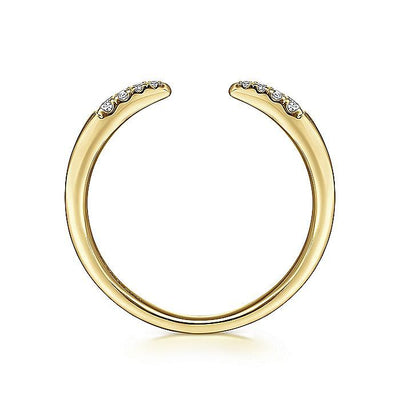 Gabriel 14K Yellow Gold .06ctw Cuff Style Tapered Band