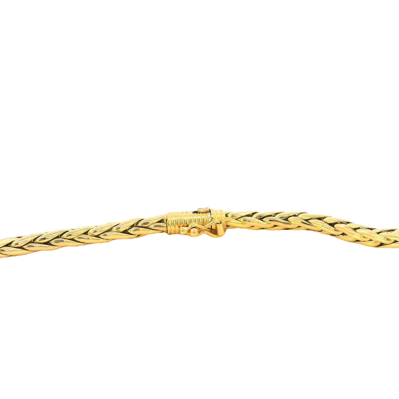 Estate 18K Yellow Gold 3.8-6.3mm 18" Wheat Chain