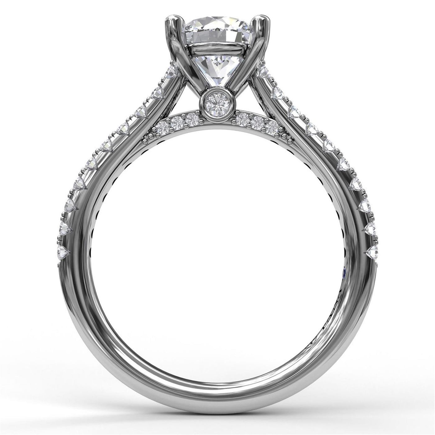 Fana 14K White Gold .30ctw 4 Prong Style Diamond Semi-Mount Engagement Ring