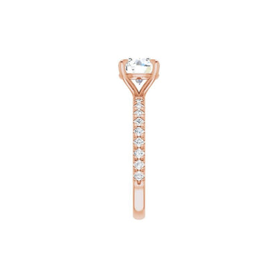 Ever & Ever 14K Rose Gold .38ctw 4 Prong Style Diamond Semi-Mount Engagement Ring