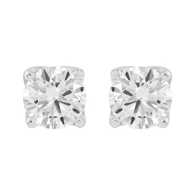 14K White Gold 0.83ctw Lab Grown Diamond Stud Earrings