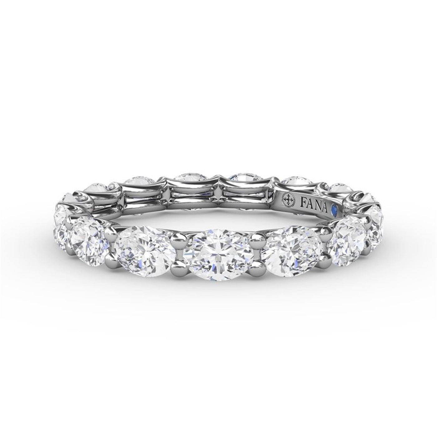14K White Gold 2.48ctw Diamond Eternity Band 
Featuring a Polished Finish