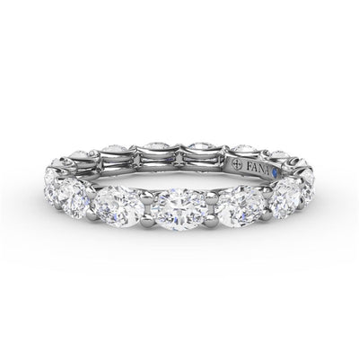 14K White Gold 2.48ctw Diamond Eternity Band 
Featuring a Polished Finish
