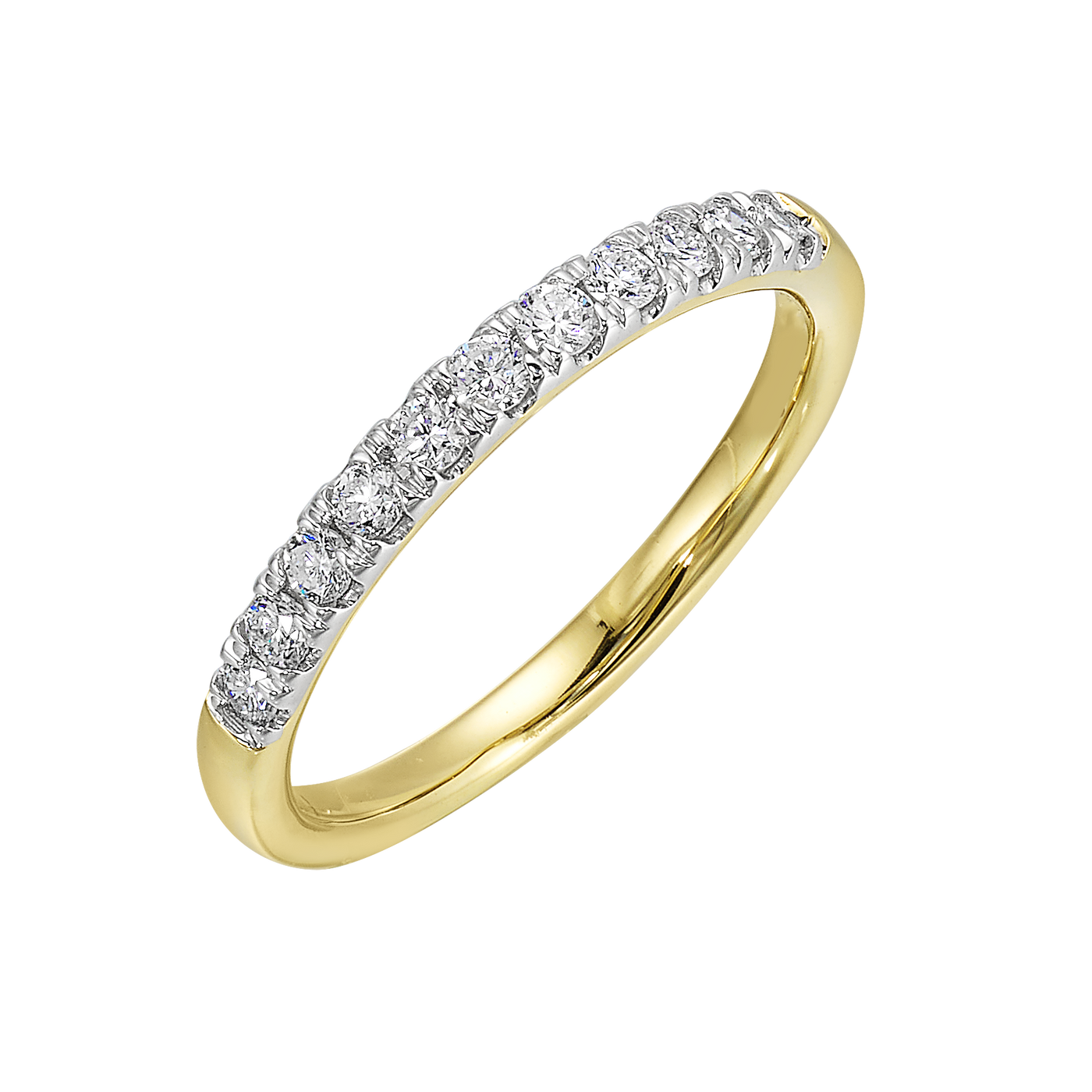 14K Yellow Gold .33ctw Lab Grown Diamond Wedding Band