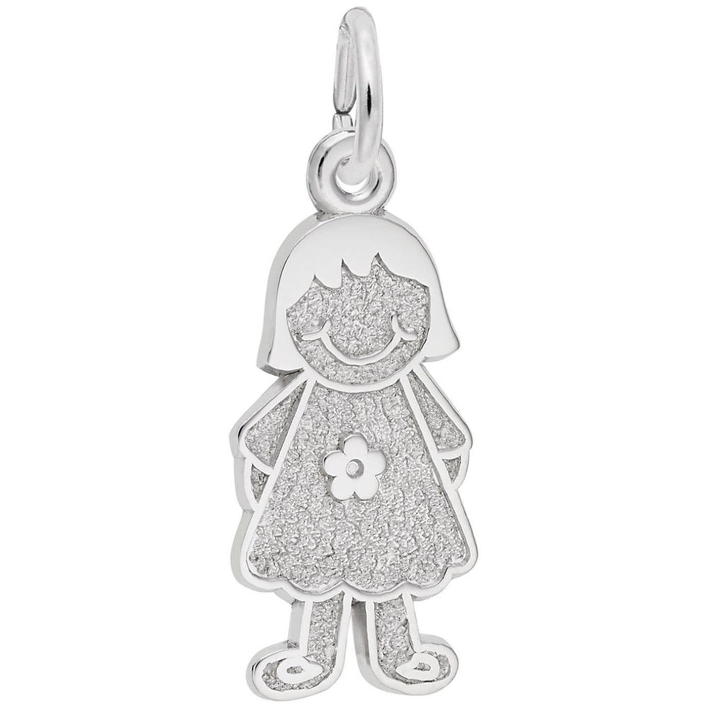 Sterling Silver Girl with Flower
