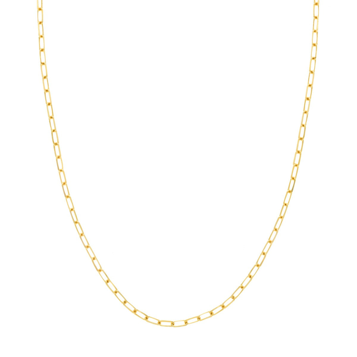 14K Yellow Gold 3.6mm 20" Paper Clip Chain