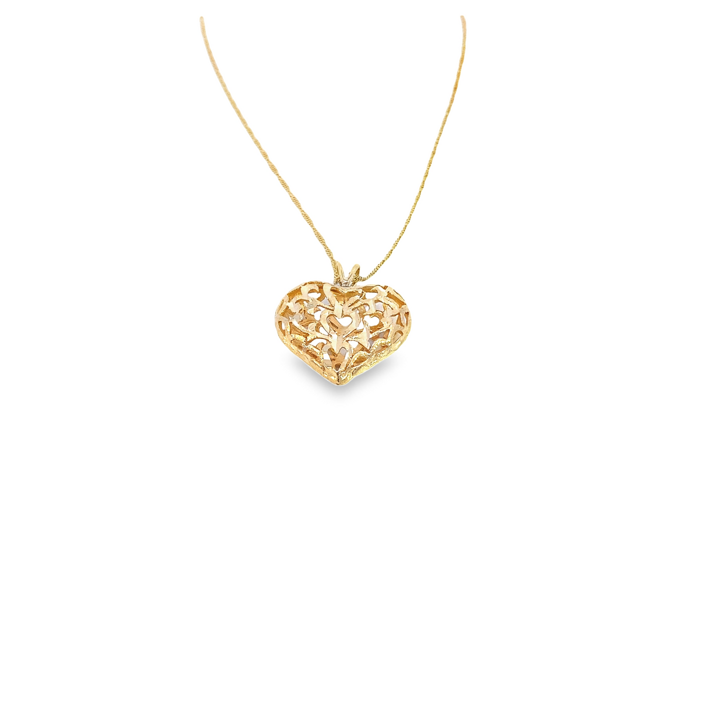 Estate 14K Yellow Gold Heart