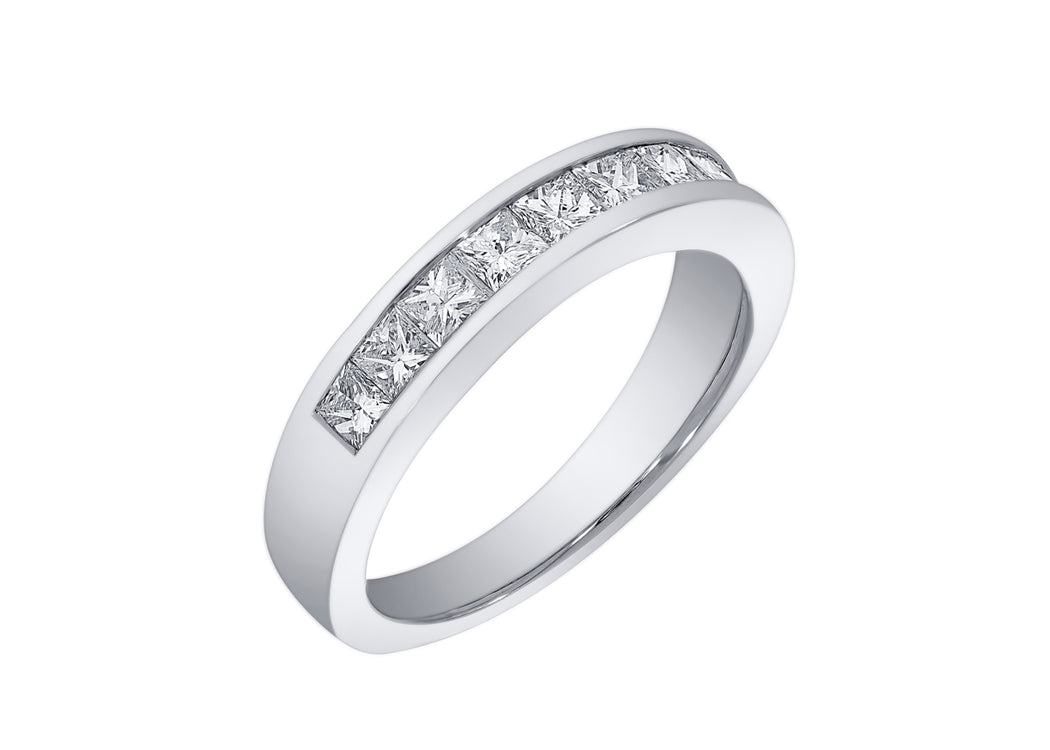 14K White Gold 0.64ctw Diamond Wedding Band