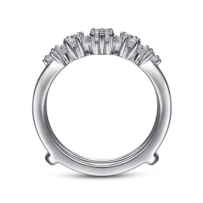 Gabriel - Contemporary 14K White Gold .50ctw Diamond Ring Guard