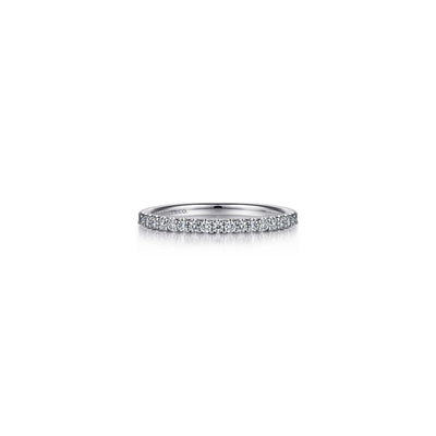 Gabriel 14K White Gold 0.25ctw Diamond Wedding Band