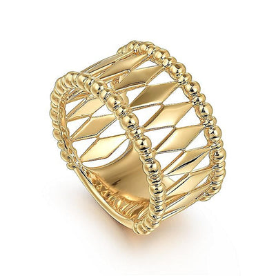 Gabriel 14K Yellow Gold Bujukan Geometric Style Ring