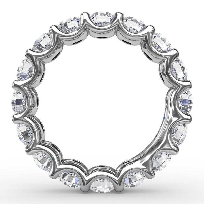 14K White Gold 3.60ctw Diamond Eternity Band 
Featuring a Polished Finish