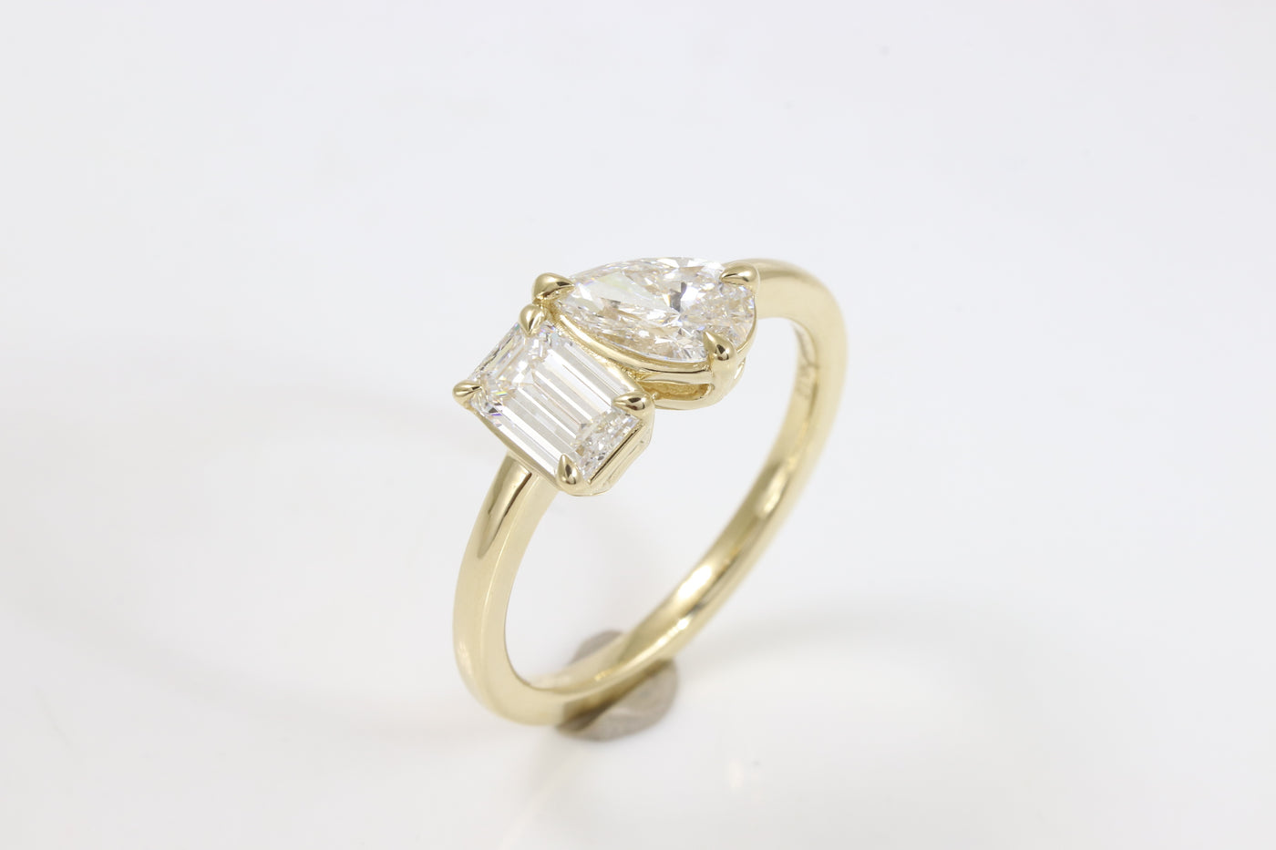 14K Yellow Gold 1.06ctw Toi et Moi Lab Grown Diamond Engagement Ring