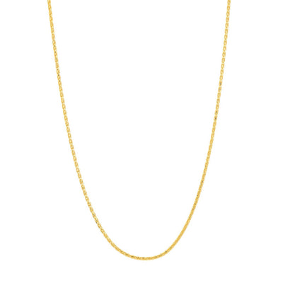 14K Yellow Gold 1mm 20" Wheat Chain